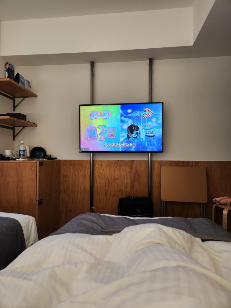 A TV in the hotel